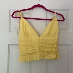 Yellow cropped tank